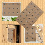 Coffee Cups Patterned Kitchen Towel Brown<br><div class="desc">Bring warmth and whimsy to your countertop! This cosy towel showcases black coffee in white mugs on a coffee-and-cream backdrop, perfect for drying hands, wrapping baked goods, or simply brightening your kitchen space. This is 1 of 4 coordinating coffee themed towels each with different sizes of black and white coffee...</div>