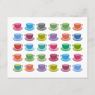 Coffee Cups Postcard