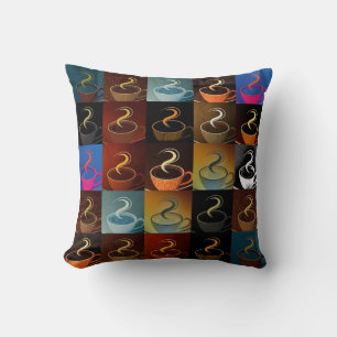 Coffee cups pouf cushion