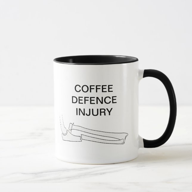 COFFEE DEFENCE INJURY MUG (Right)