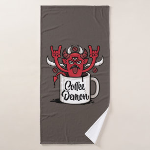 Coffee Demon Bath Towel