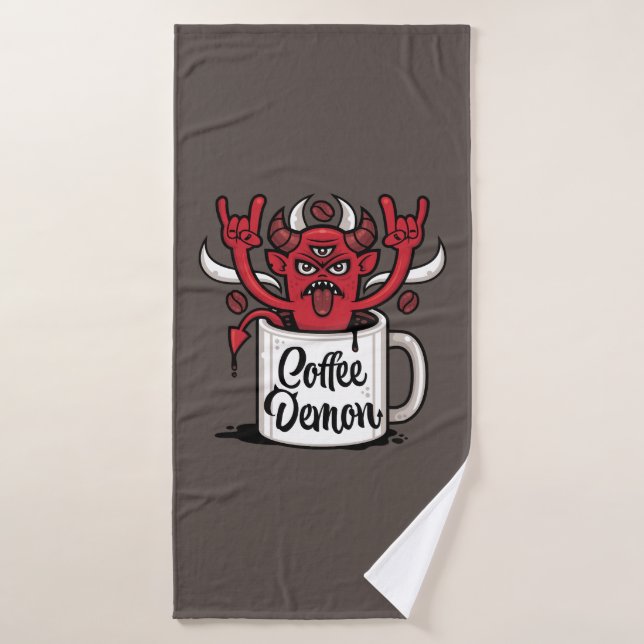 Coffee Demon Bath Towel (Bath Towel)