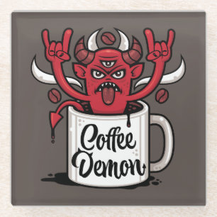Coffee Demon Glass Coaster