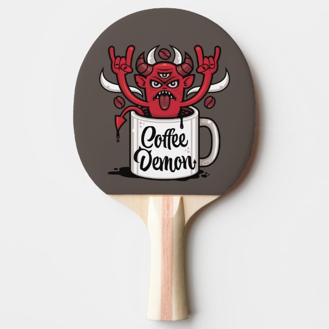 Coffee Demon Ping Pong Paddle (Front)