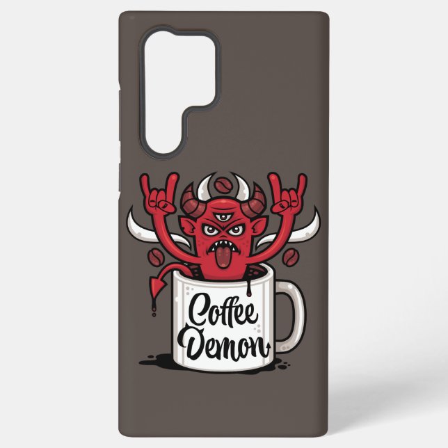Coffee Demon Samsung Galaxy S22 Ultra Case (Back)