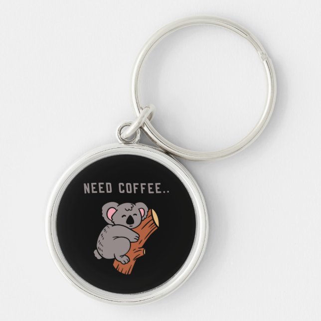 Coffee Design Funny Key Ring (Front)
