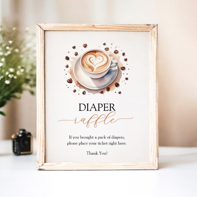 Coffee Diaper Raffle Baby Shower Game Poster (Creator Uploaded)
