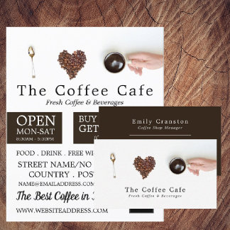 Coffee Display, Barista, Café, Coffeehouse Advert Flyer