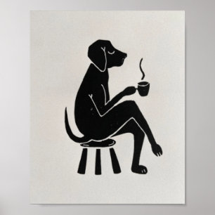 coffee,dog,cute,pet,animal,dogs,dog lover,puppy poster