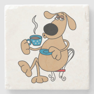 Coffee Dog Marble Stone Coaster