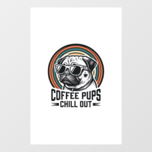 Coffee Dog Shirt Retro Chill Pug Graphic_1