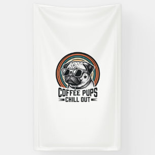 Coffee Dog Shirt Retro Chill Pug Graphic_1 Banner