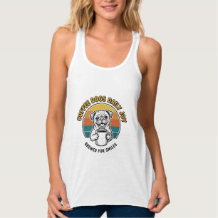 Coffee Dog Shirt Vintage Engraved Pup Mug Design_1