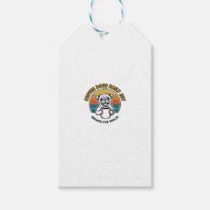 Coffee Dog Shirt Vintage Engraved Pup Mug Design_1 Gift Tags