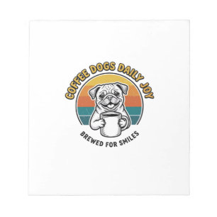 Coffee Dog Shirt Vintage Engraved Pup Mug Design_1 Notepad