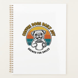 Coffee Dog Shirt Vintage Engraved Pup Mug Design_1 Planner