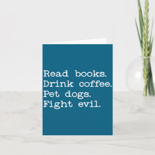 Coffee Dogs Books Read Books Awareness Support Card