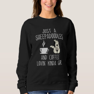 Coffee Doodle Dog Sheepadoodle Mom Sweatshirt