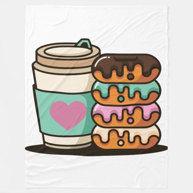 coffee doughnut lover blanket (Front)