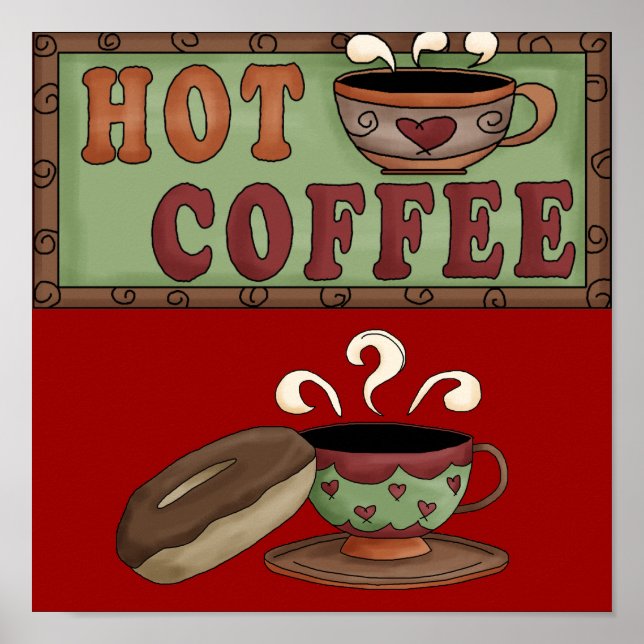 Coffee & Doughnut poster (Front)