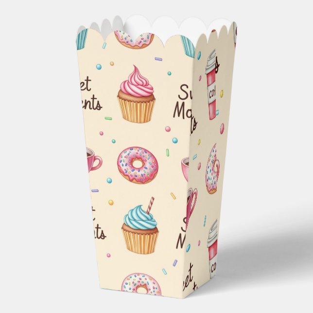 Coffee, doughnuts, and cupcakes by Natasha Us   Favour Box (Front)