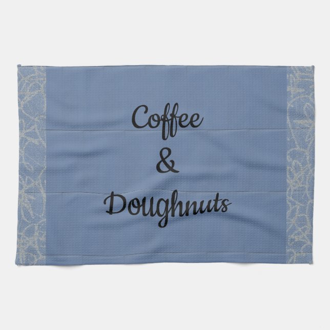Coffee & Doughnuts Tea Towel (Horizontal)