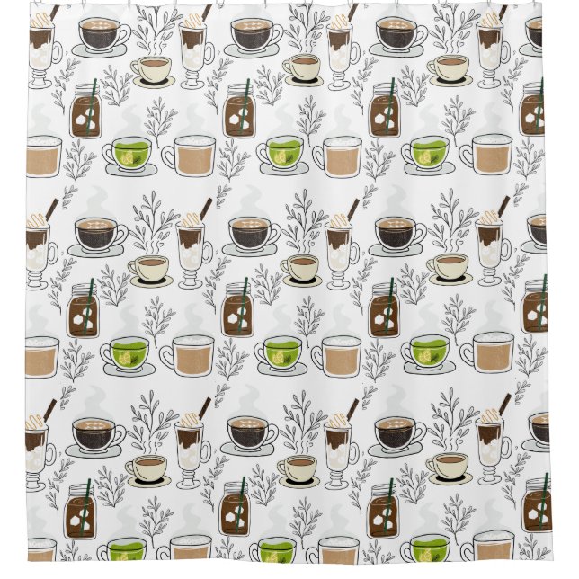 coffee driniks  shower curtain (Front)