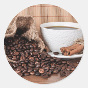 Coffee Drink Food Kitchen Cook Diner Restaurant Classic Round Sticker