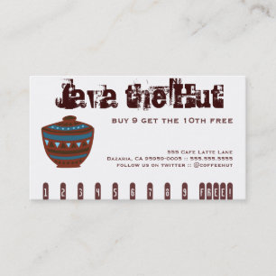 Coffee Drink Punch Card