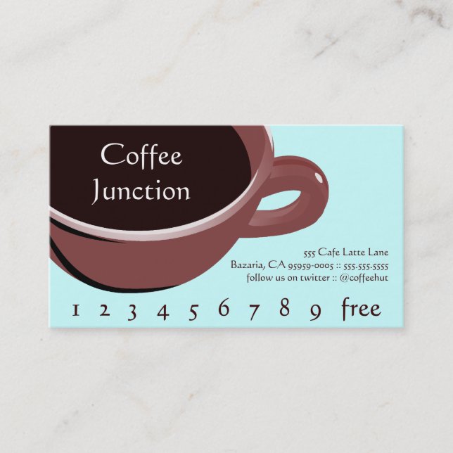 Coffee Drink Punch / Loyalty Card (Front)