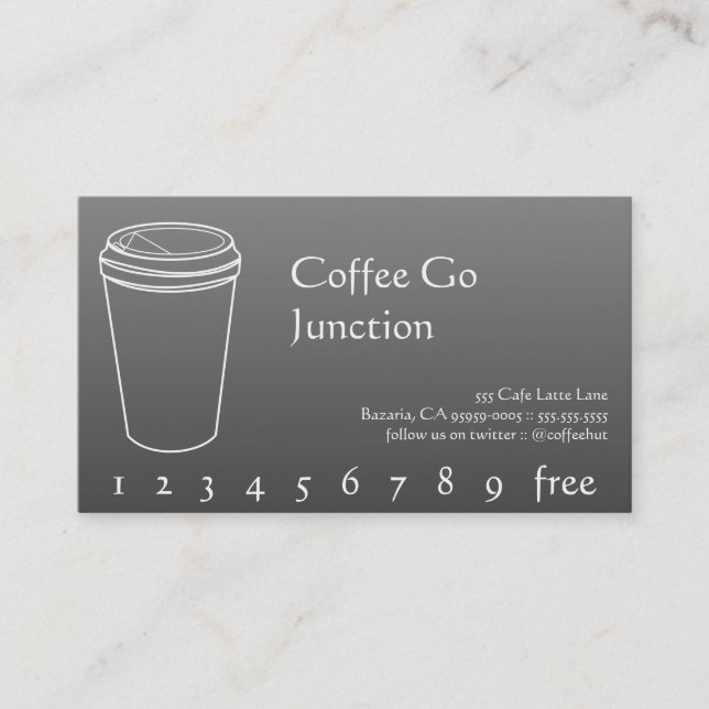 Coffee Drink Punch / Loyalty Card (Front)