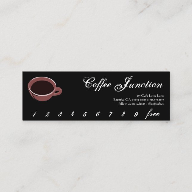 Coffee Drink Punch / Loyalty Card (Front)