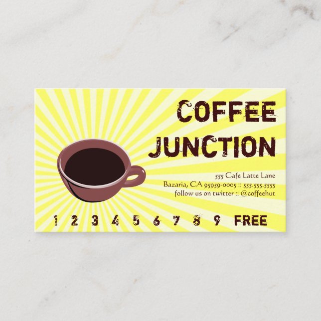 Coffee Drink Punch / Loyalty Card (Front)