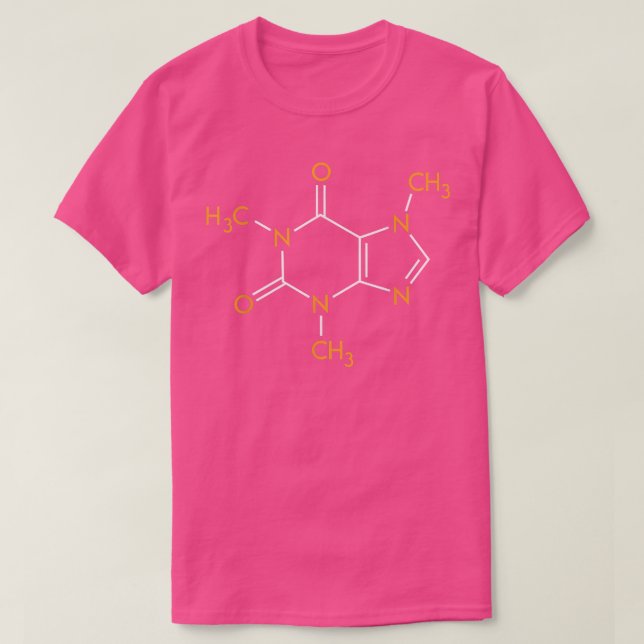 Coffee Drinker Caffeine Structural coffee Formula  T-Shirt (Design Front)