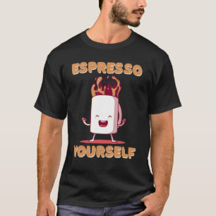 Coffee Drinker Espresso Yourself Humour Yoga T-Shirt