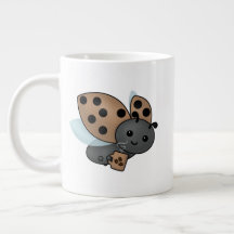 Coffee Drinking Ladybug Giant Coffee Mug