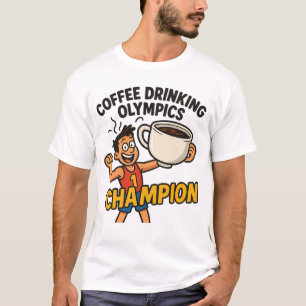 Coffee Drinking Olympics T-Shirt - Caffeine 