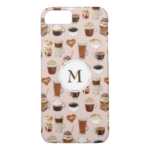 Coffee Drinks and Desserts Pattern Case-Mate iPhone Case