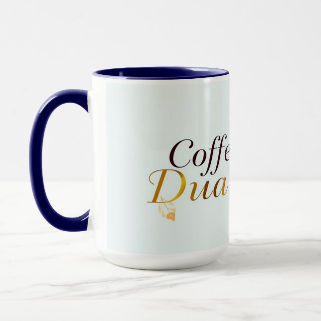 Coffee Dua & Glow Modern Muslimah Mug (Left)