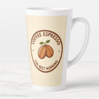 Coffee Espresso Label With Morning-Themed Design