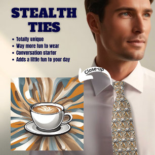 Coffee Espresso Lover's Stealth Neck Tie
