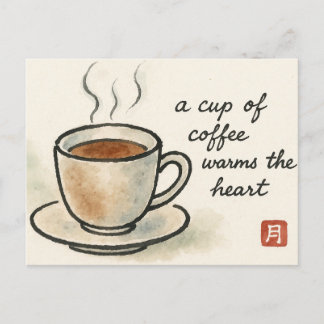 Coffee Etegami Postcard
