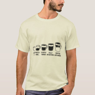 Coffee Evolution – Funny Morning Mood Chart T-Shirt