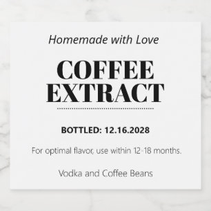 Coffee Extract Modern Label Sticker ZEX_001f