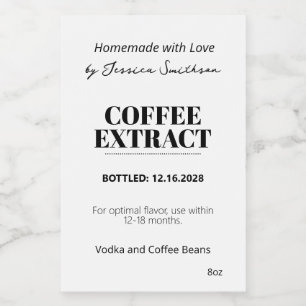 Coffee Extract Modern Label Sticker ZEX_001f