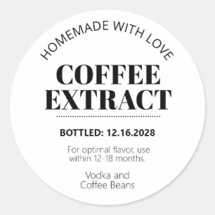 Coffee Extract Modern Label Sticker ZEX_001f