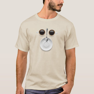 Coffee Face Two Cups of Coffee T-Shirt