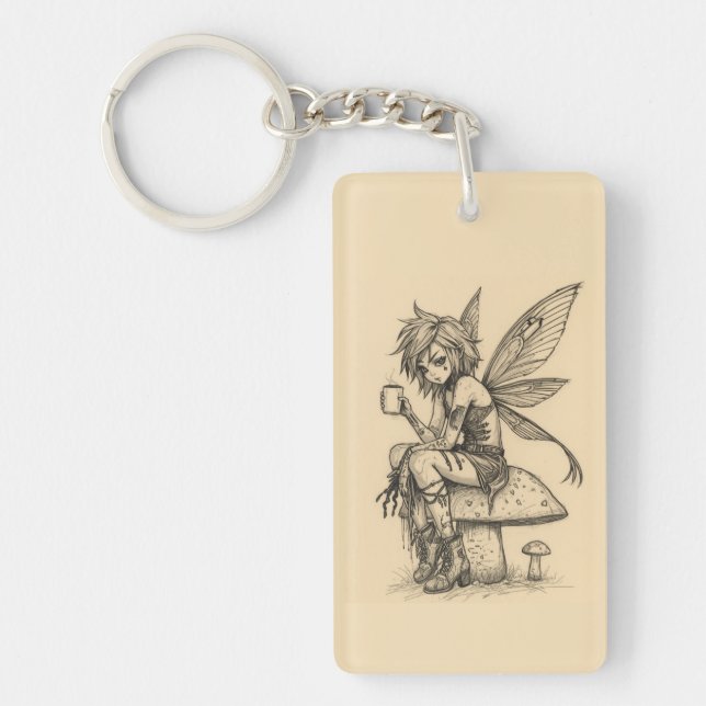 Coffee Fairy Key Ring (Front)