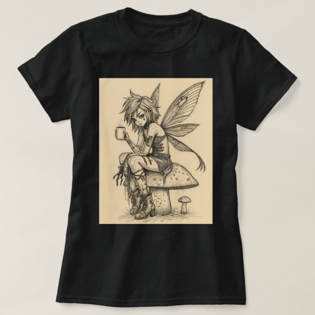Coffee Fairy T-Shirt (Design Front)