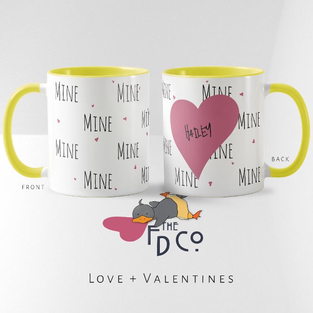 Coffee Fiend Teetotaler “Mine” Hearts Love  Mug (Creator Uploaded)